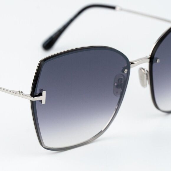 Tom Ford NICKIE-02 Women Sunglasses Palladium Smoke Mirror Butterfly FT1107 16C main image 6